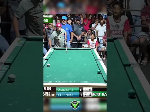 Baianinho matou bola praticamente sem ângulo 😱... #vagnaoararaquara #sinuca #viral