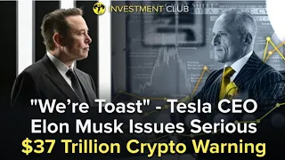 "We’re Toast" - Tesla CEO Elon Musk Issues Serious $37 Trillion Crypto Warning
