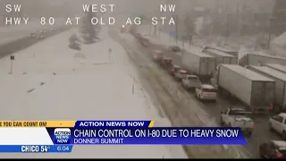 Chain control remains on I-80 over Donner Summit after spin-outs