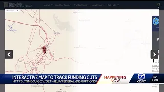 NMDOJ Federal disruptions map