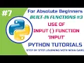 Python input Function Taking User Input in Python Class 11 12 CS