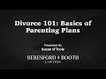 Divorce 101 Basics of Parenting Plans