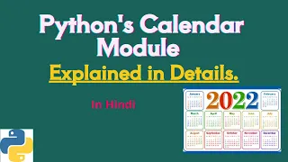 Calendar Module Python explained in hindi Python Tutorials in Hindi Data Science