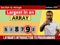 12 2 Largest Element in an Array Complete C programming course Sunil Dhimal