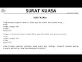 Download Lagu CARA MENULIS SURAT KUASA YANG SAH BESERTA CONTOHNYA