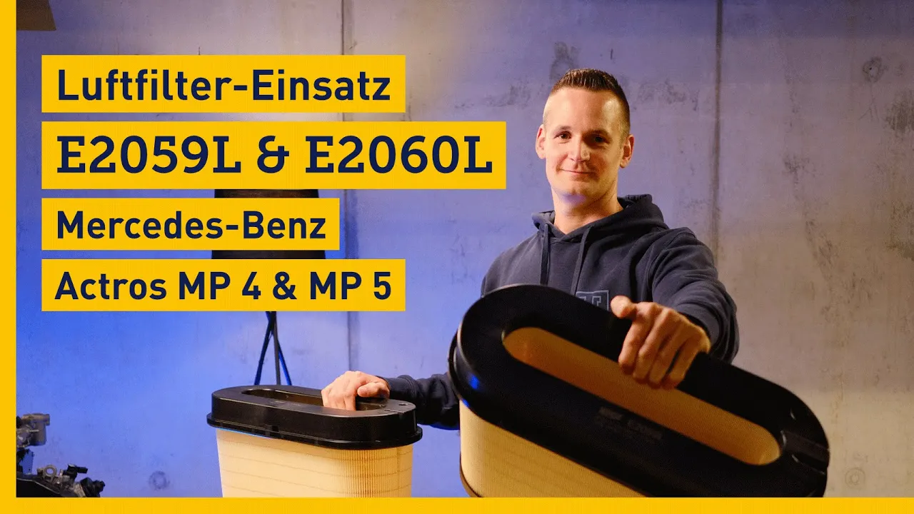 Hengst Luftfilter-Einsätze E2059L und E2060L für die Mercedes-Benz Trucks Actros MP 4 und MP 5