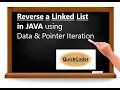 Reverse a Linked List in JAVA Both Data and Pointer Iterative