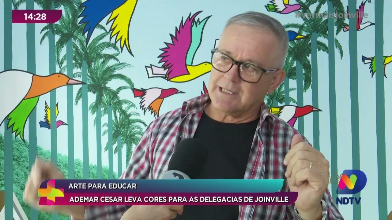 Arte para educar: Ademar Cesar leva cores para as delegacias de Joinville