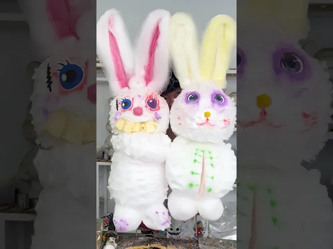 Cotton candy art rabbit