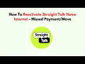 How To Reactivate Straight Talk Home Internet - Missed
