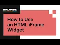 How to Use an HTML iFrame Widget