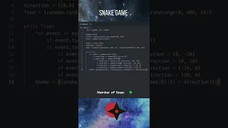 Snake Game in 25 Lines with Python Pygame