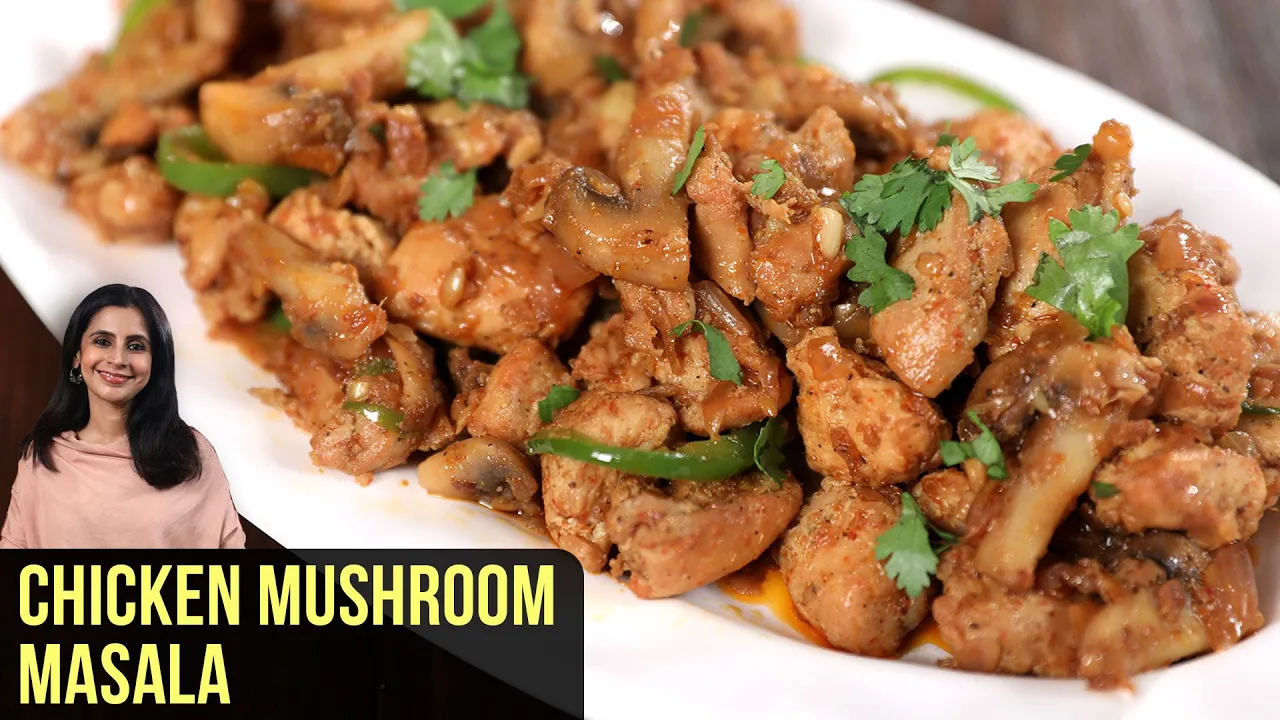 Chicken Mushroom Masala Recipe   How To Make Mushroom Chicken Stir Fry   Chicken Appetizer By Tarika