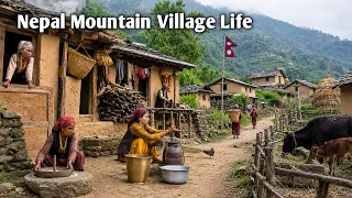 Traditional Village Life in Nepal 🇳🇵| पहाड़ों में गांव की जिंदगी