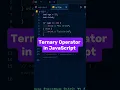 ternary Operator in Javascript interview Question