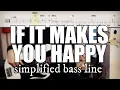 If It Makes You Happy - Sheryl Crow | Simplified bass line with tabs #260