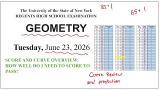 June 2026 Geometry Regents Review Scoring Overview and Curve Prediction