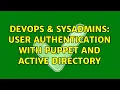DevOps SysAdmins User Authentication with Puppet and Active Directory