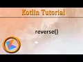 Kotlin Tutorial StringBuffer reverse