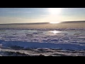 Frozen ocean in Stone Harbor NJ