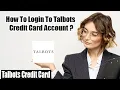How to Login to Talbots Credit Card Account Talbots Credit Card