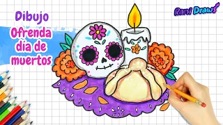 Cómo Dibujar una OFRENDA de DÍA DE MUERTOS Fácil 🌼 Paso a Paso | Idea para Sketchbook