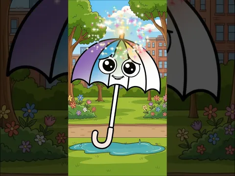 Oh no! Poor Umbrella Lost It's Color 😢 ☂️ #shorts #short #color #cartoons