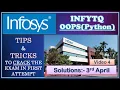 3rd April infyTQ solutions 1 Easiest Explanation previous year questions solved Tips and Tricks