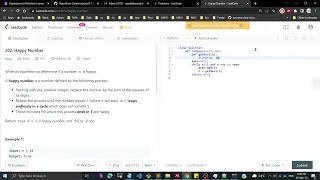 202 Happy Number Code - Python Programming Interview Question Facebook Amazon Apple Netflix Google
