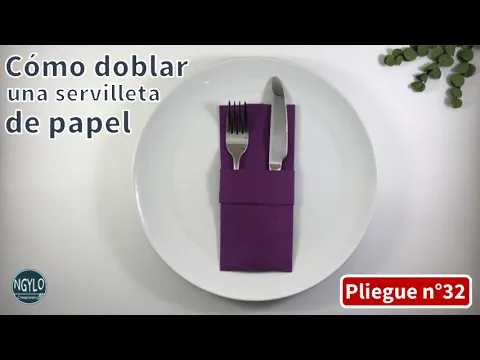 Download MP3 Cómo doblar una servilleta de papel con bolsillo central para cubiertos | Decorar la mesa