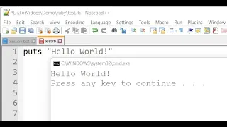 Run Ruby programs in Notepad editor
