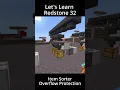 Item Sorter Overflow Protection Let s Learn Redstone 32 Minecraft Bedrock Redstone Tutorial