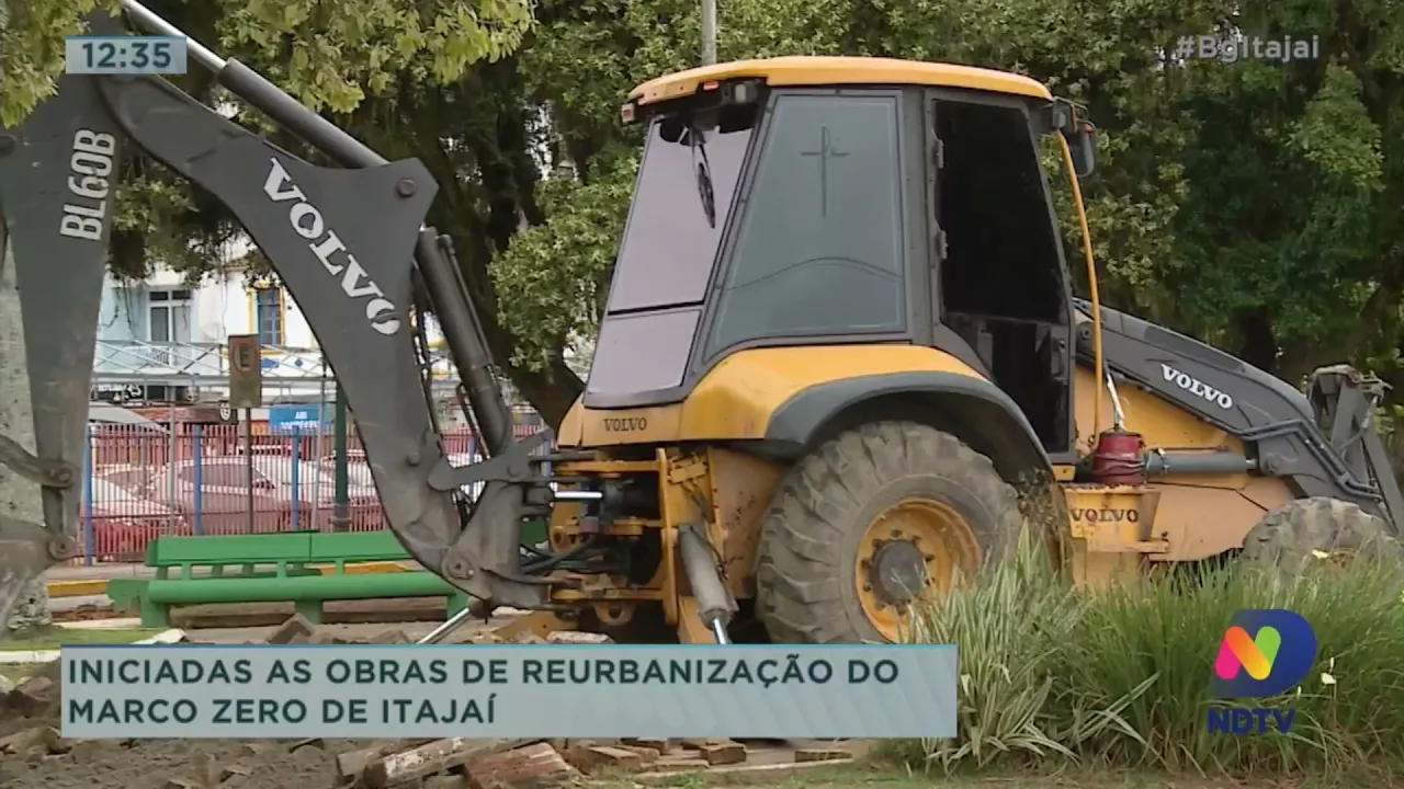 Iniciada as obras de reurbanização do marco zero de Itajaí