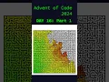 Advent of Code Day 16 Reindeer Maze Part 1 Solution Visualization
