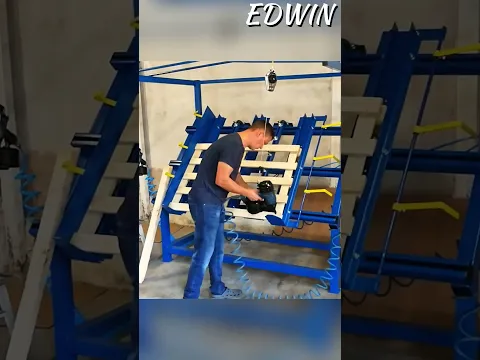 The fastest way to build pallets #pallet #woodworking #factory