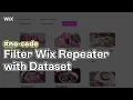 Filter Wix Repeater with Dropdown Connected to Dataset Beginner-friendly NO CODE