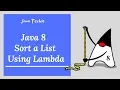 Java 8 Stream - How to Sort a List using lambda Example Java Techie