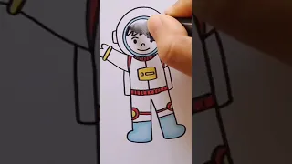 رسم رائد فضاء بطريقة سهلة وبسيطة وجميلة Shorts 