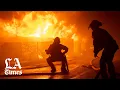 Video di Getty fire erupts overnight
