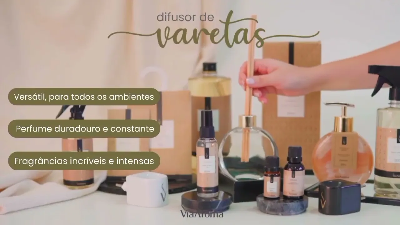 Vídeo do produto Difusor de Varetas Black Vanilla Via Aroma - 200ml