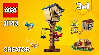 LEGO® Creator 3in1 Birdhouse (31143)[476 pcs] Park Bench Animals & Beehive | Instructions | TBB