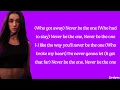 Olivia O'Brien - Never Be The One (lyrics)