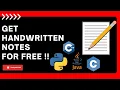 Get Programming Languages Handwritten Notes for free