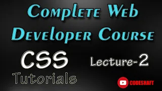 Inline CSS L-2 CSS Tutorials Web Developer Course for Beginners CodeShaft