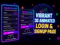 Vibrant 3D Animated Login Signup Page HTML CSS JavaScript Vanta js Effects