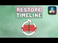 RESTORE Timeline Backups In Davinci Resolve