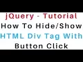jquery button click html div tag