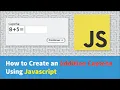How to Create an Addition Captcha Using Javascript