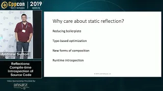 CppCon 2019 Andrew Sutton Reflections Compile-time Introspection of Source Code