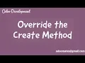 How To Override Create Function in Odoo